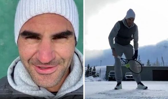 Roger Federer faz vídeo treinando na neve