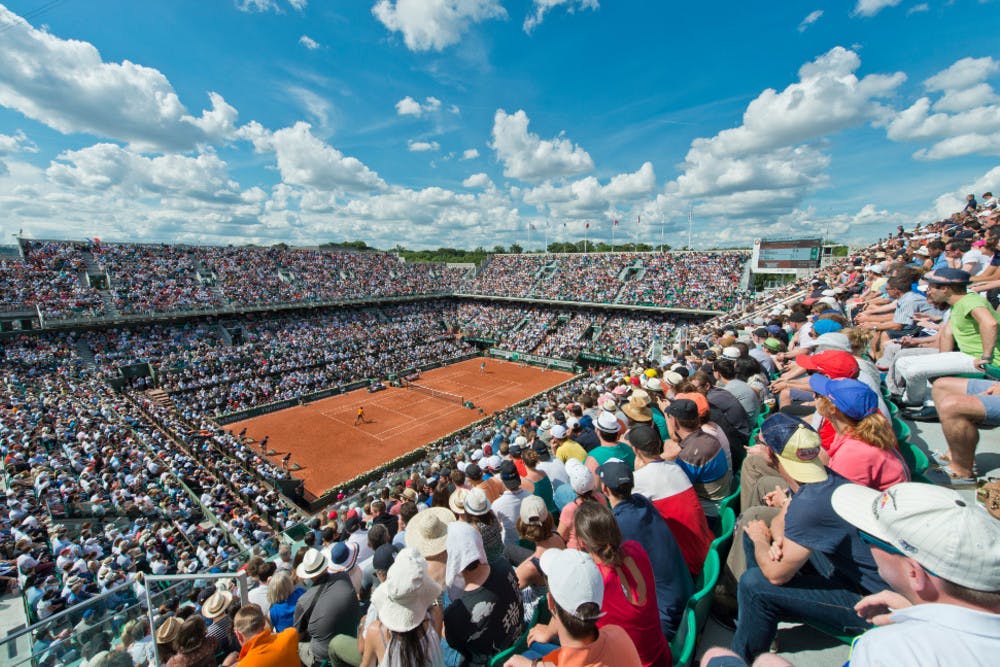 Roland Garros terá 50% de público nas arquibancadas